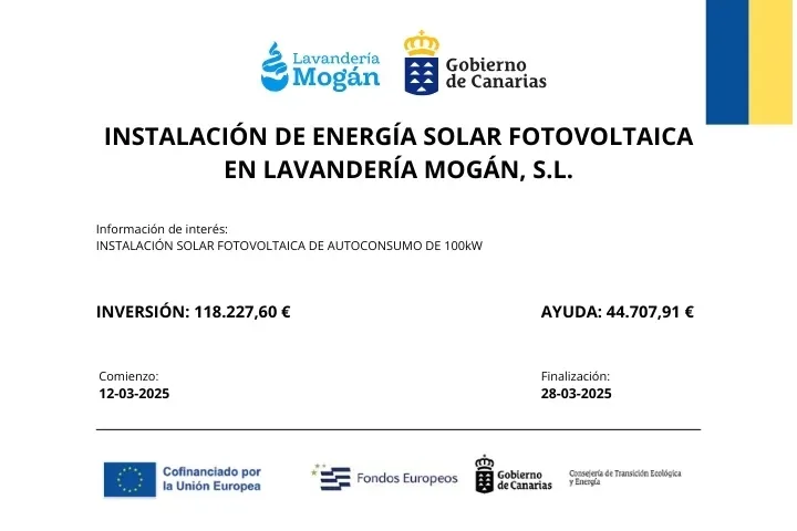 Comunicado de la subvención fotovoltaica