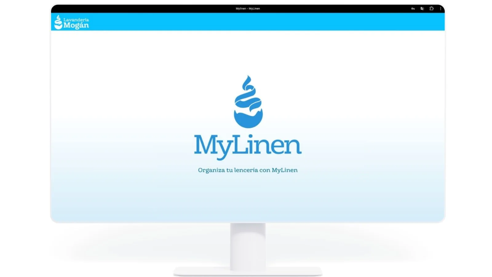 MyLinen abierto en un ordenador